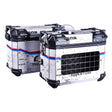 LGP 38L white map line motorcycle pannier box for pet mounted on touring bike