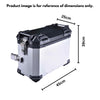 LGP 38L white map line motorcycle pannier box for pet mounted on touring bike