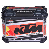 LGP KTM Adventure Pro pannier set with 45L top box and 38L side boxes mounted on adventure bike