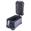 LGP aluminium motorcycle pannier set black plane with 16L side boxes and 18L top box