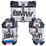 LGP BMW adventure pannier set with 45L top box and 38L side boxes mounted on touring motorcycle