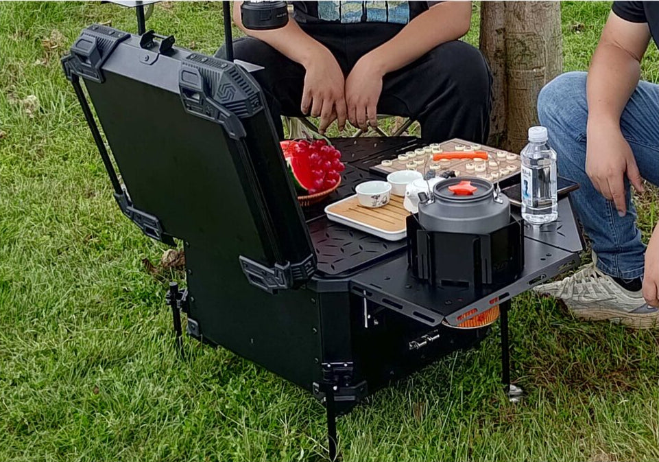 LGP Premium 55L black motorcycle top box with cushioned backrest and waterproof storage design