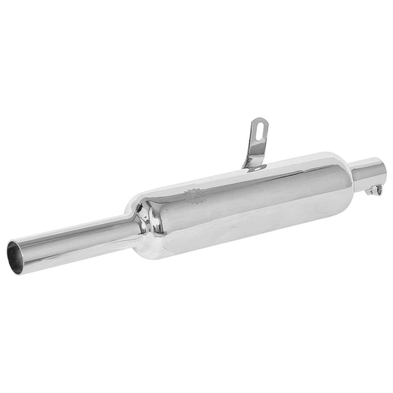 LGP silver W-Logo Reborn bike silencer