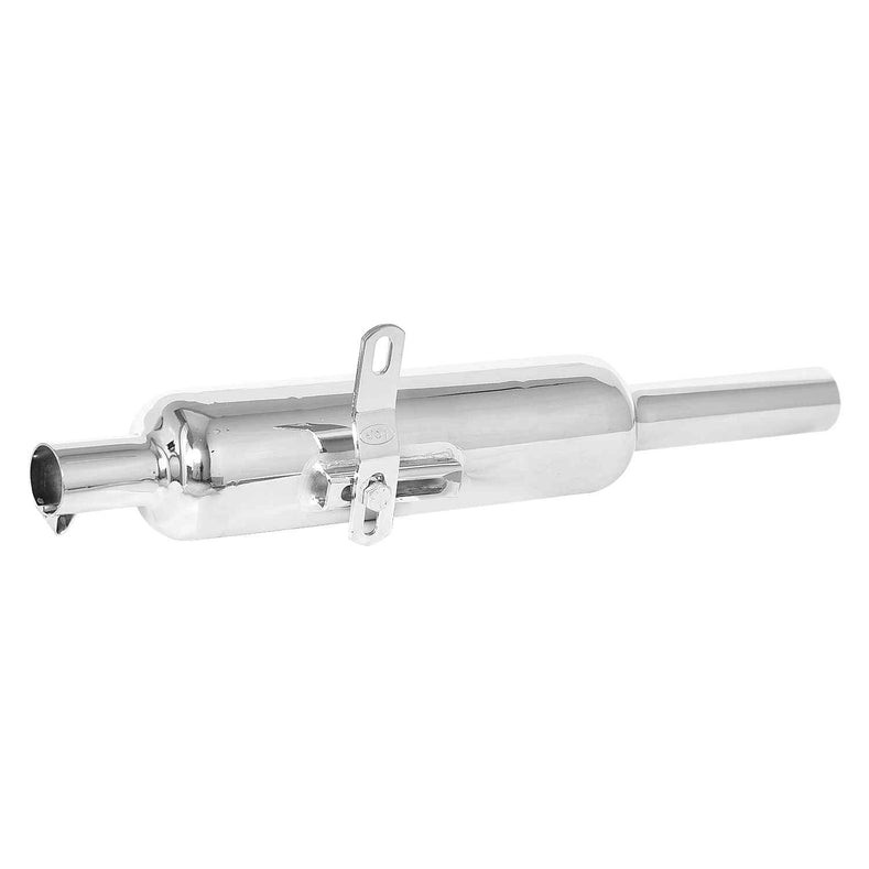LGP silver W-Logo Reborn bike silencer
