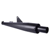 LGP WB1 motorcycle silencer black 1.6mm MS chrome exhaust with ceramic wool

