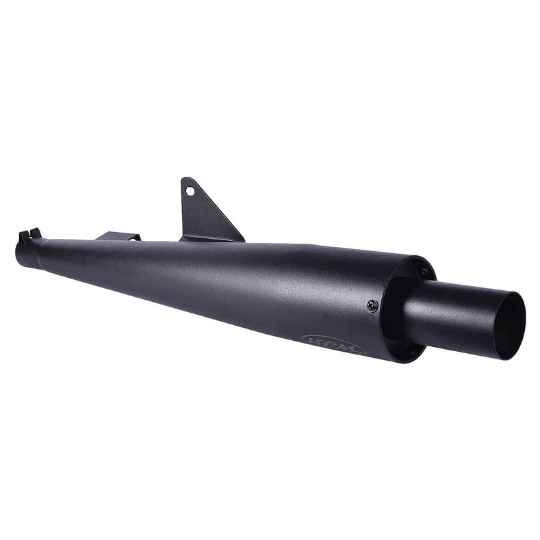 LGP WB1 motorcycle silencer black 1.6mm MS chrome exhaust with ceramic wool

