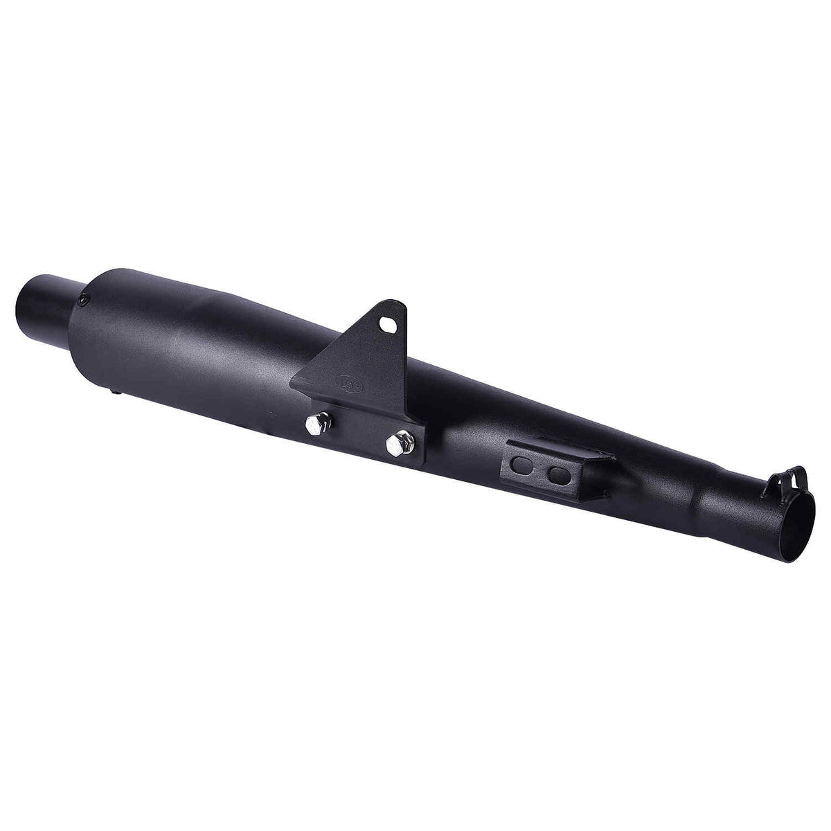 LGP WB1 motorcycle silencer black 1.6mm MS chrome exhaust with ceramic wool


