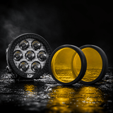 LGP 7 LED round fog lamp yellow filter cap cover pack of 2

