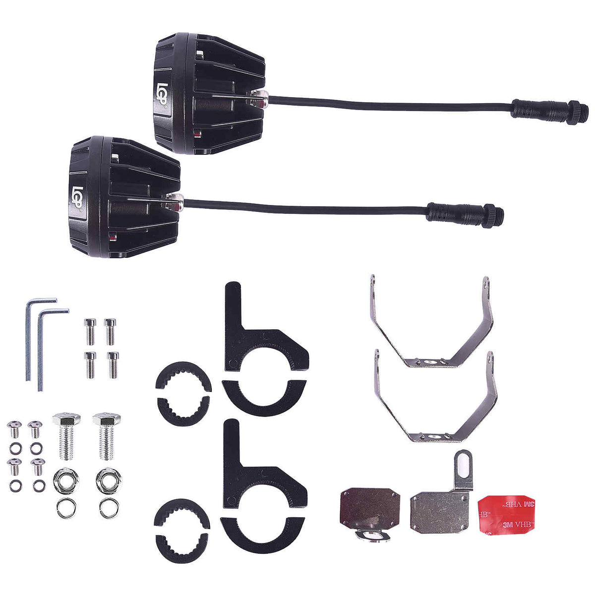 LGP DK330 dual beam motorcycle LED spotlight 60W