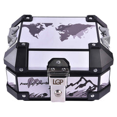 LGP 10L motorcycle top box white graphic design