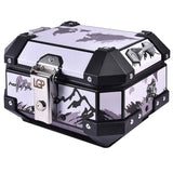 LGP 10L motorcycle top box white graphic design