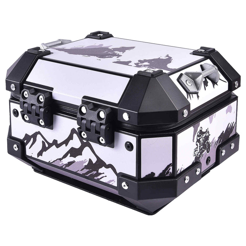 LGP 10L motorcycle top box white graphic design