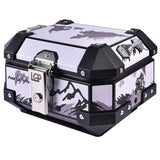 LGP 10L motorcycle top box white graphic design