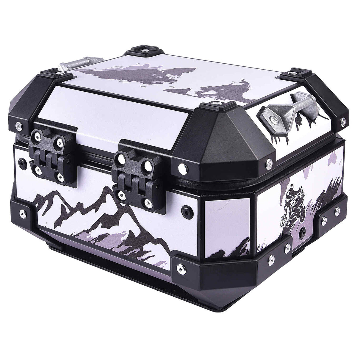 LGP 10L motorcycle top box white graphic design