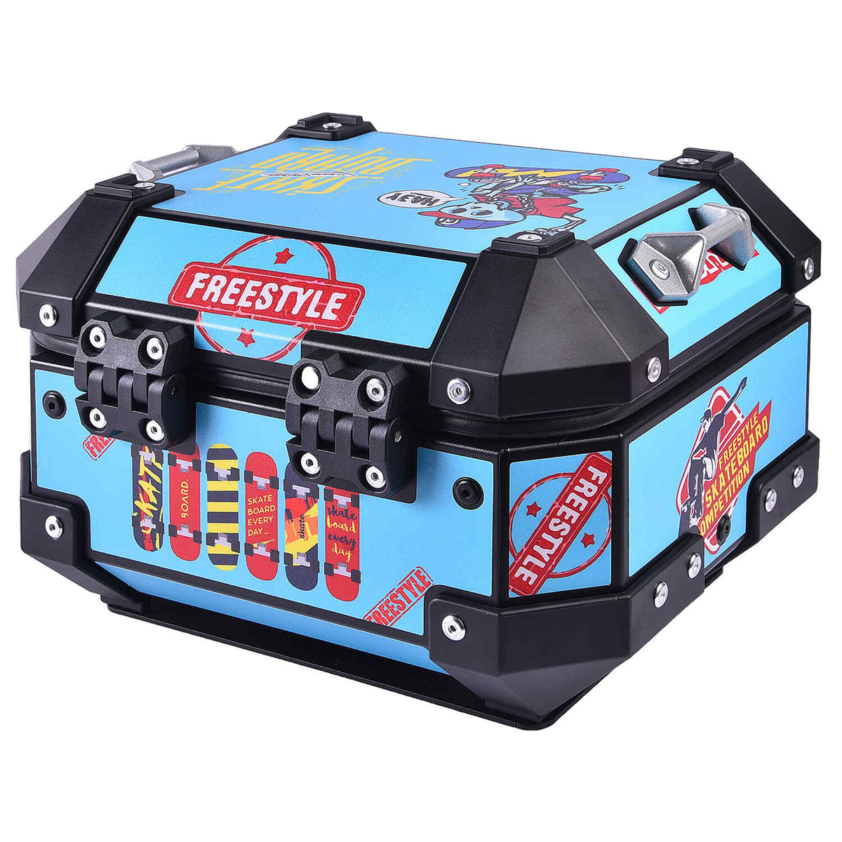 LGP 10L motorcycle top box white graphic design