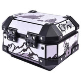 LGP 10L aluminium motorcycle top box white graphic

