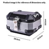 LGP 10L aluminium motorcycle top box white graphic

