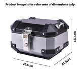 LGP 10L aluminium motorcycle top box white graphic

