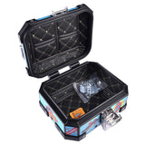 LGP 10L aluminium motorcycle top box blue graphic

