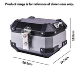 LGP 10L silver &Black aluminium motorcycle top box

