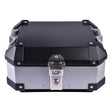 LGP 15L motorcycle top box silver variant installed on bike