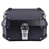 LGP 15L motorcycle top box silver variant installed on bike