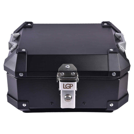 LGP 15L motorcycle top box silver variant installed on bike