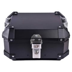 LGP 15L motorcycle top box silver variant installed on bike