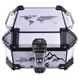 LGP 18L motorcycle top box white graphics installed on bike