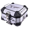 LGP 18L aluminum motorcycle top box with white graphics

