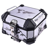 LGP 18L aluminum motorcycle top box with white graphics

