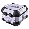 LGP 18L aluminum motorcycle top box with white graphics

