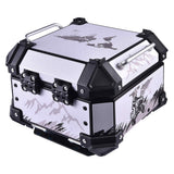 LGP 18L aluminum motorcycle top box with white graphics

