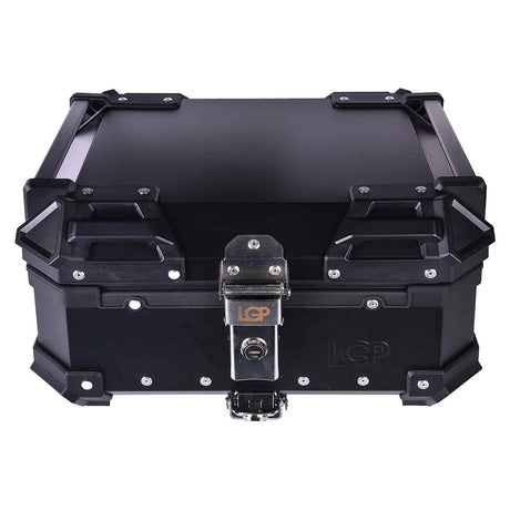 LGP 25L motorcycle top box silver variant installed on bike