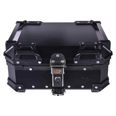 LGP 25L motorcycle top box silver variant installed on bike