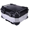 LGP 25L motorcycle top box silver variant installed on bike
