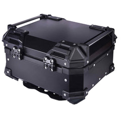 LGP 25L motorcycle top box silver variant installed on bike