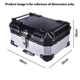 LGP 25L motorcycle top box silver variant installed on bike