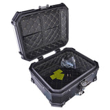 LGP 25L motorcycle top box silver variant installed on bike