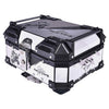 LGP 25L motorcycle top box white graphic installed on bike