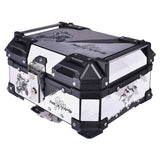 LGP 25L motorcycle top box white graphic installed on bike