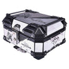 LGP 25L motorcycle top box white graphic installed on bike