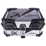 LGP 25L graphics white aluminum top box

