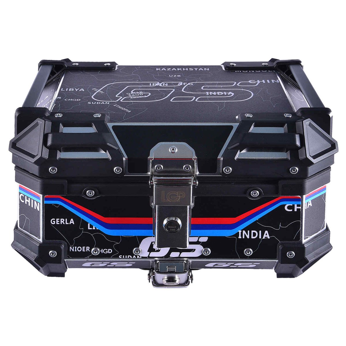 LGP 25L black map line aluminum top box

