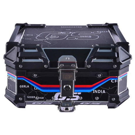 LGP 25L black map line aluminum top box

