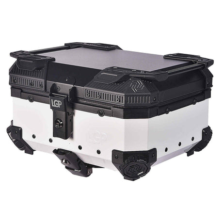 LGP 25L white motorcycle top box installed on bike