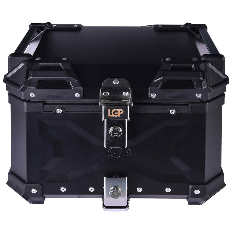LGP 36L Type X silver motorcycle top box with backrest