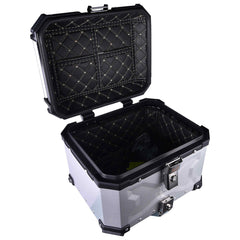 LGP 36L Type X silver motorcycle top box with backrest