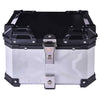 LGP 36L Type X aluminium motorcycle top box with backrest silver

