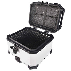 LGP 36L white motorcycle top box installed on bike